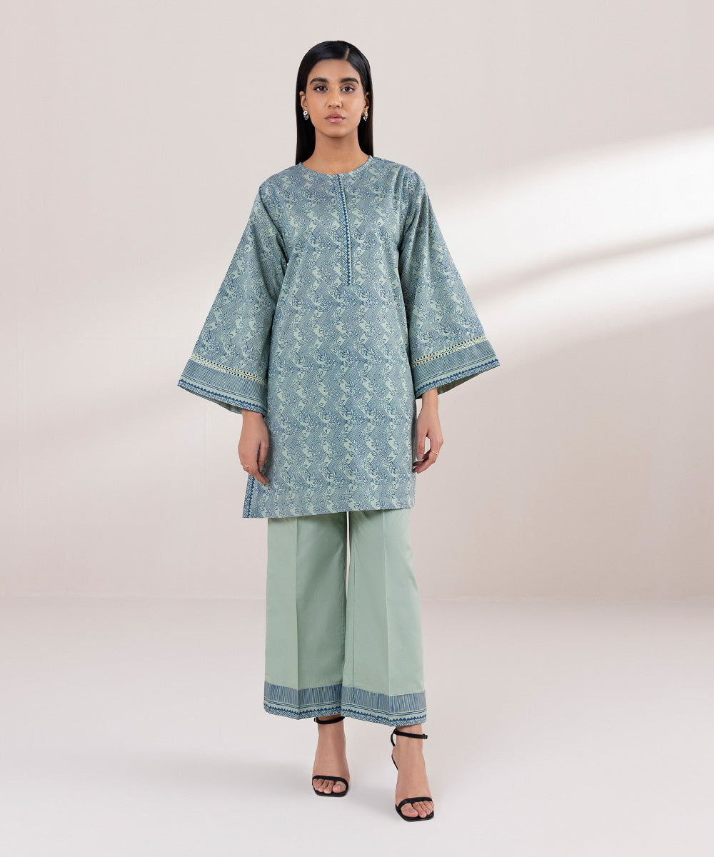 Block Printed Lawn Shirt