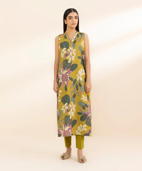 Printed Khaddar Shirt