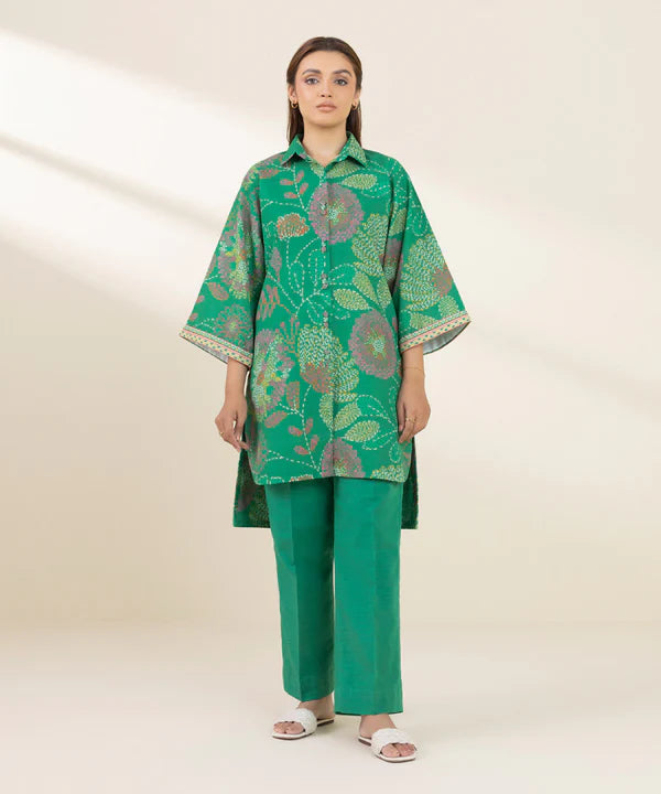 Printed Khaddar Shirt