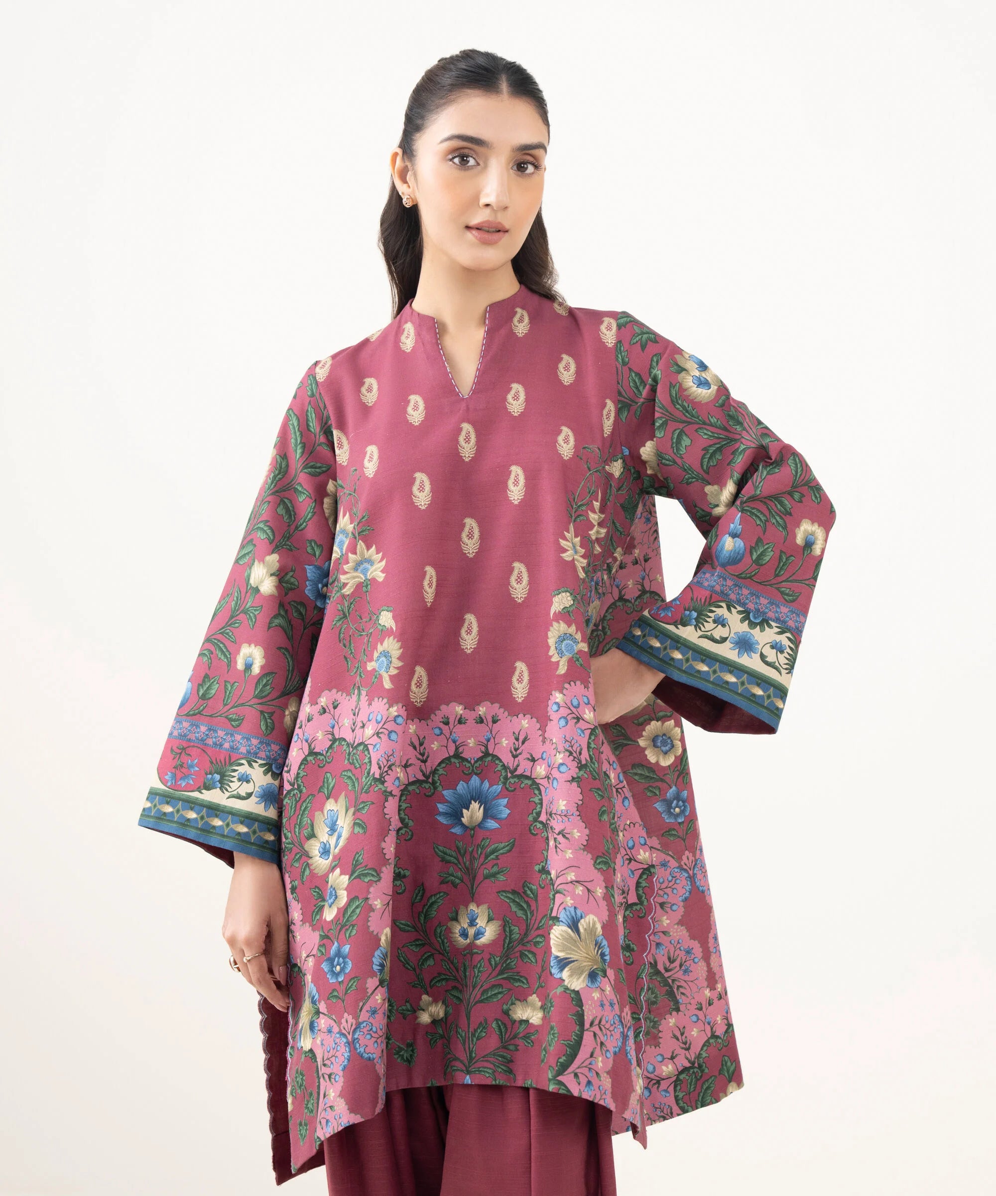2 Piece - Printed Light Khaddar Suit
