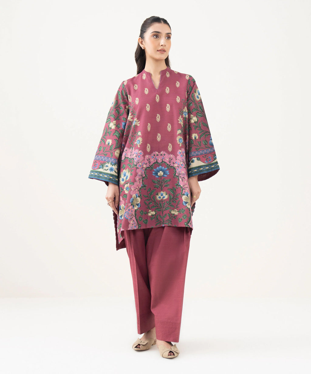 2 Piece - Printed Light Khaddar Suit