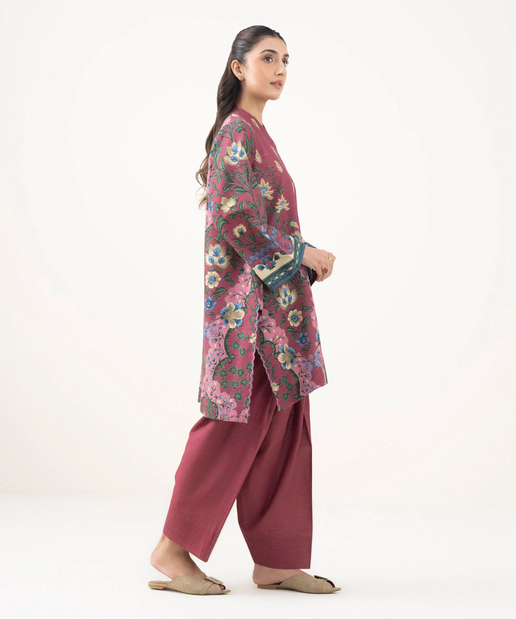 2 Piece - Printed Light Khaddar Suit