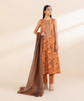 3 Piece - Embroidered Light Khaddar Suit