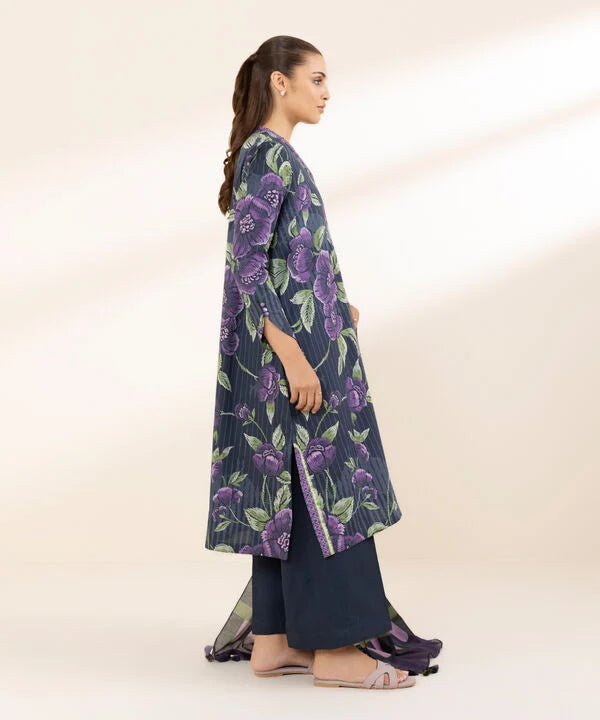 3 Piece - Printed Lawn Suit