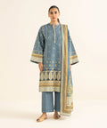 3 Piece - Printed Khaddar Suit