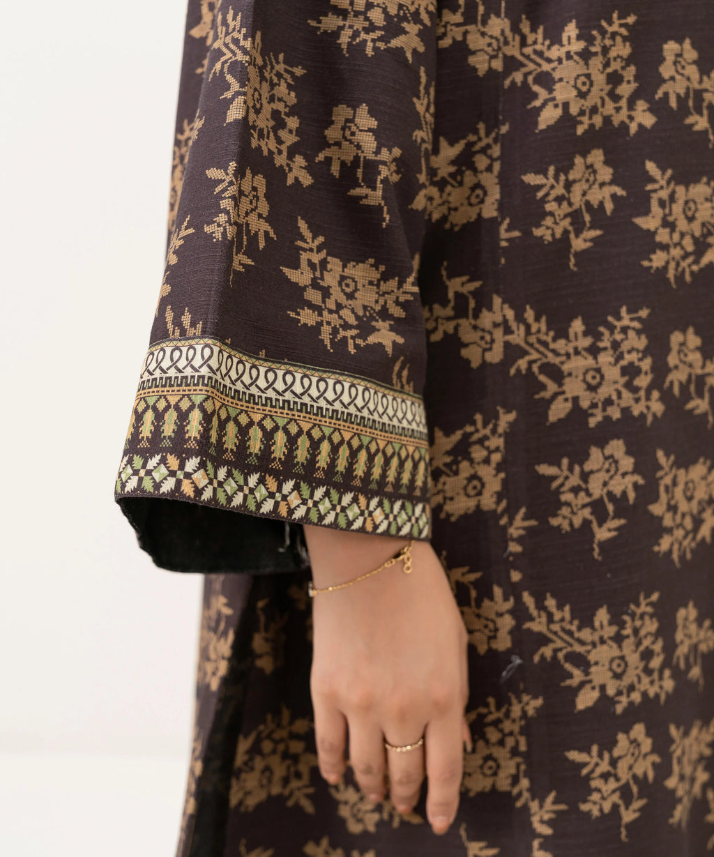 3 Piece - Printed Khaddar Suit