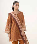 3 Piece - Printed Khaddar Suit