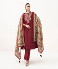 3 Piece - Embroidered Khaddar Suit