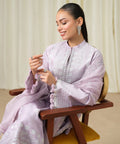 3 Piece - Embroidered Raw Silk Suit