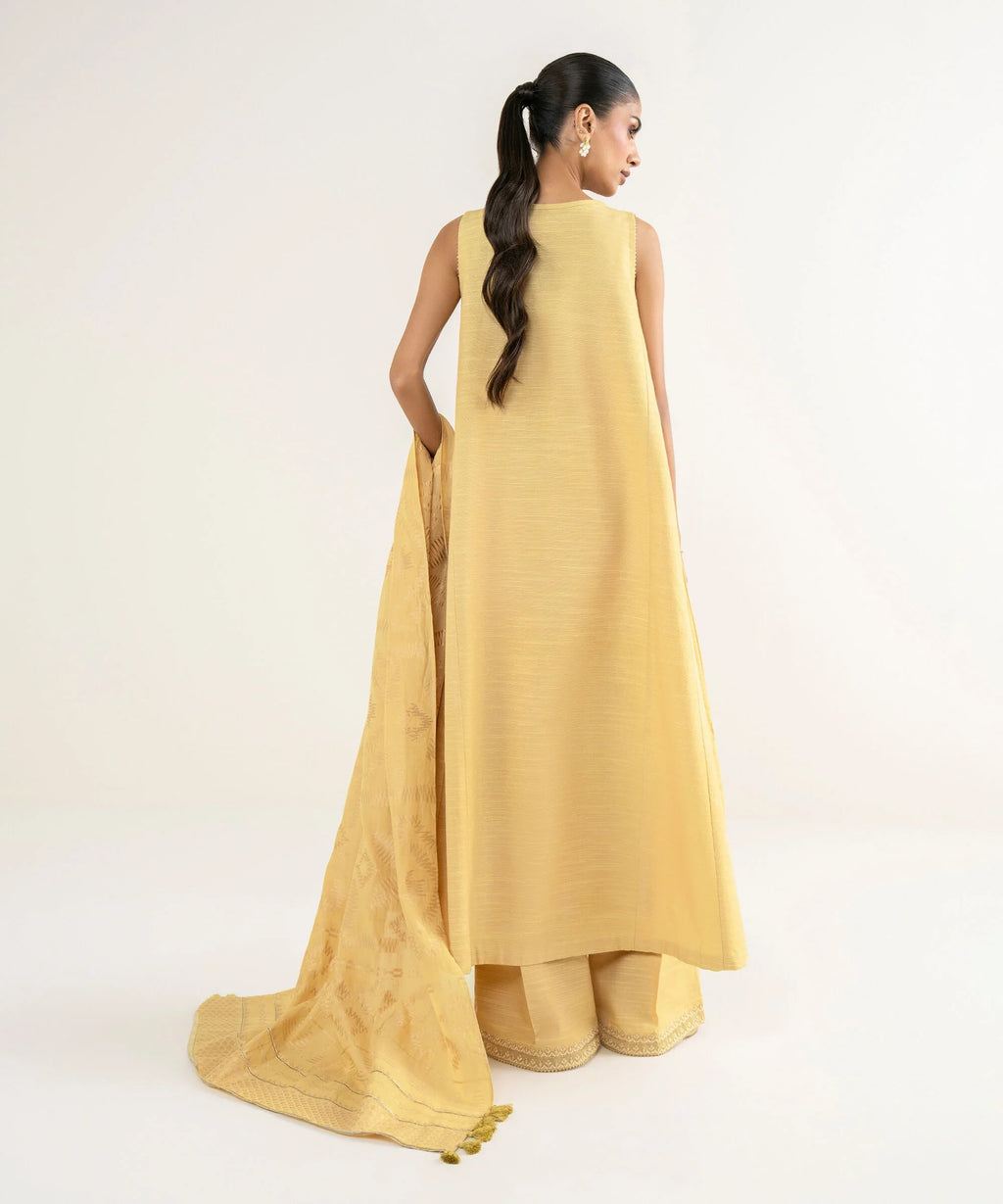 3 Piece - Embroidered Zari Khaddar Suit