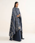 3 Piece - Printed Cotton Satin Suit