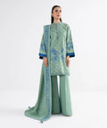3 Piece - Embroidered Cotton Jacquard Suit