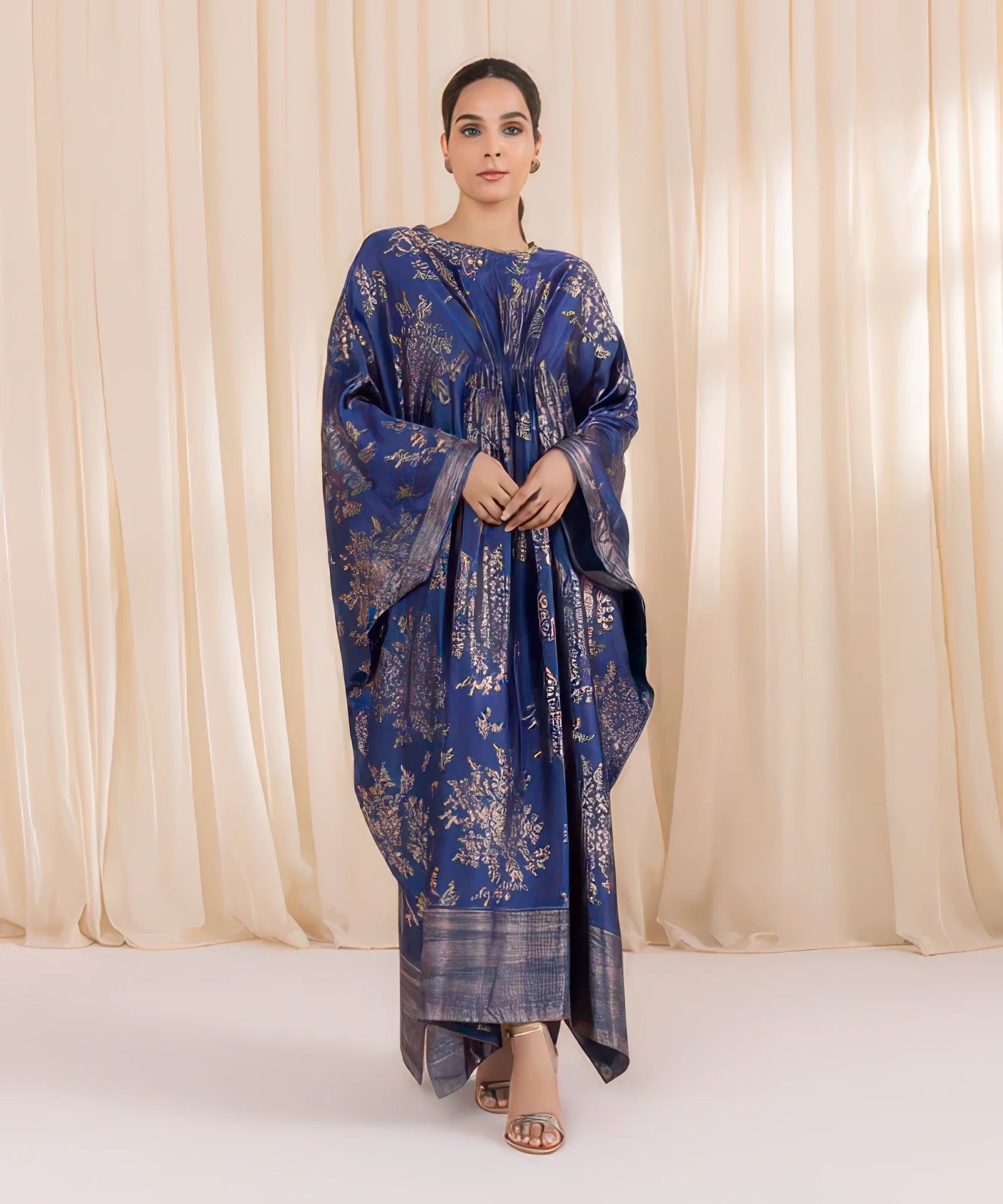 Embellished Silk Kaftan