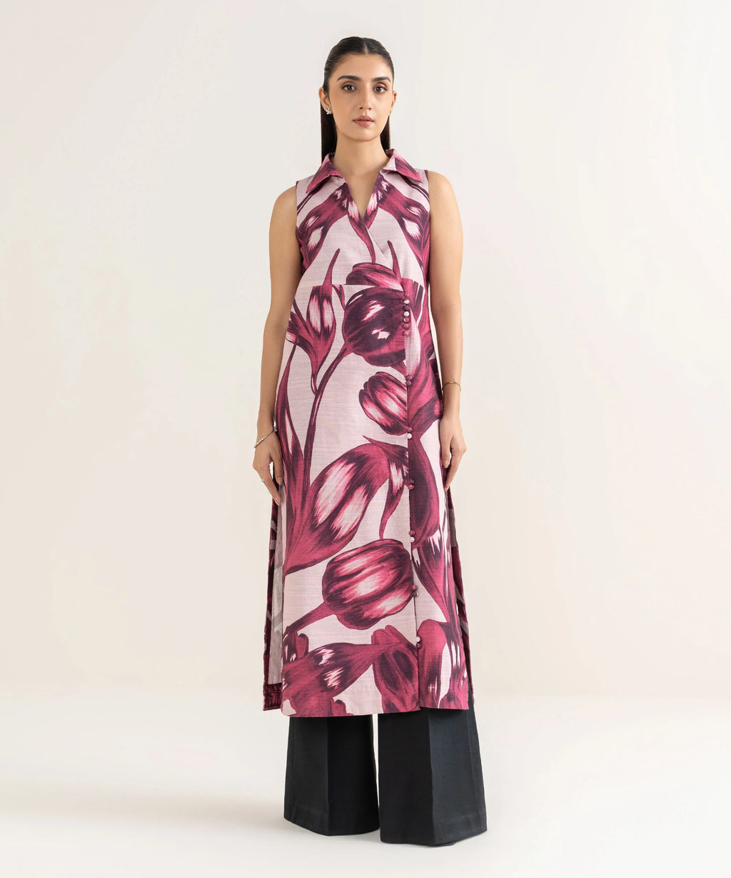 Printed Khaddar Shirt