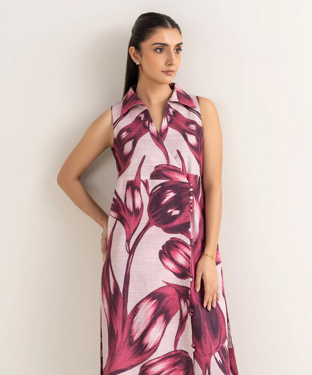 Printed Khaddar Shirt