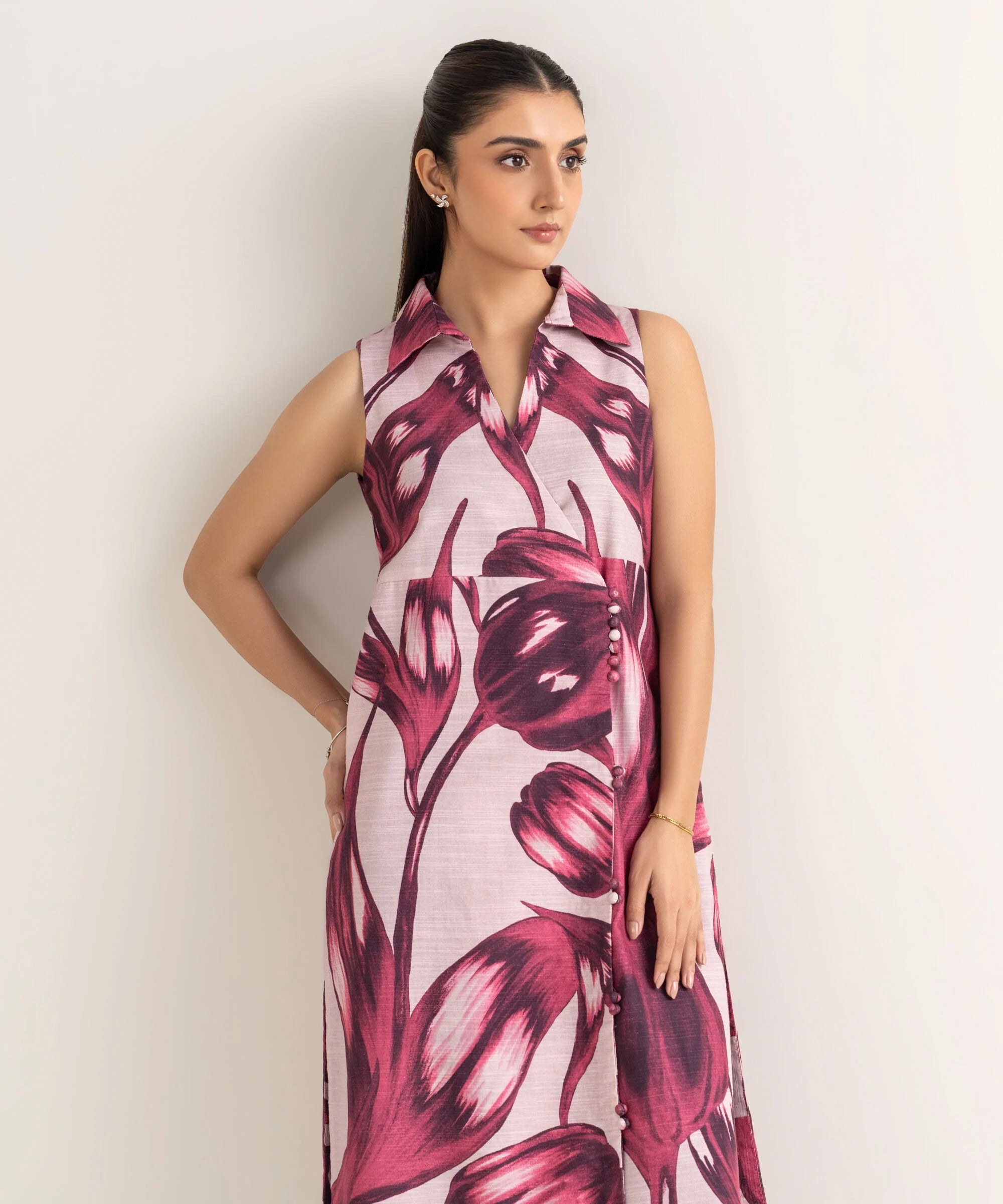 Printed Khaddar Shirt