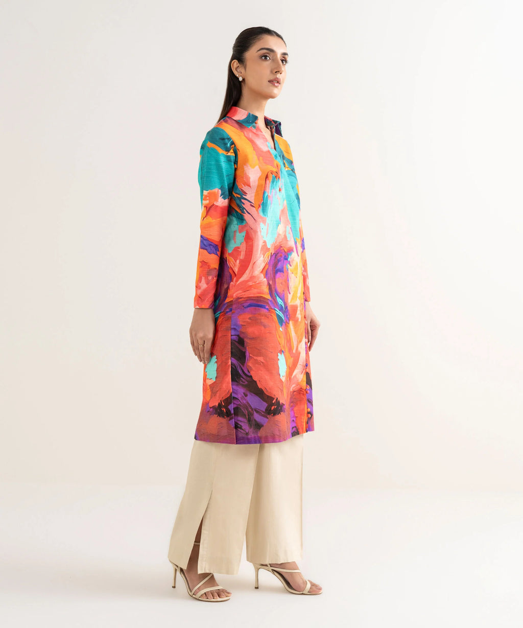 Printed Khaddar Shirt