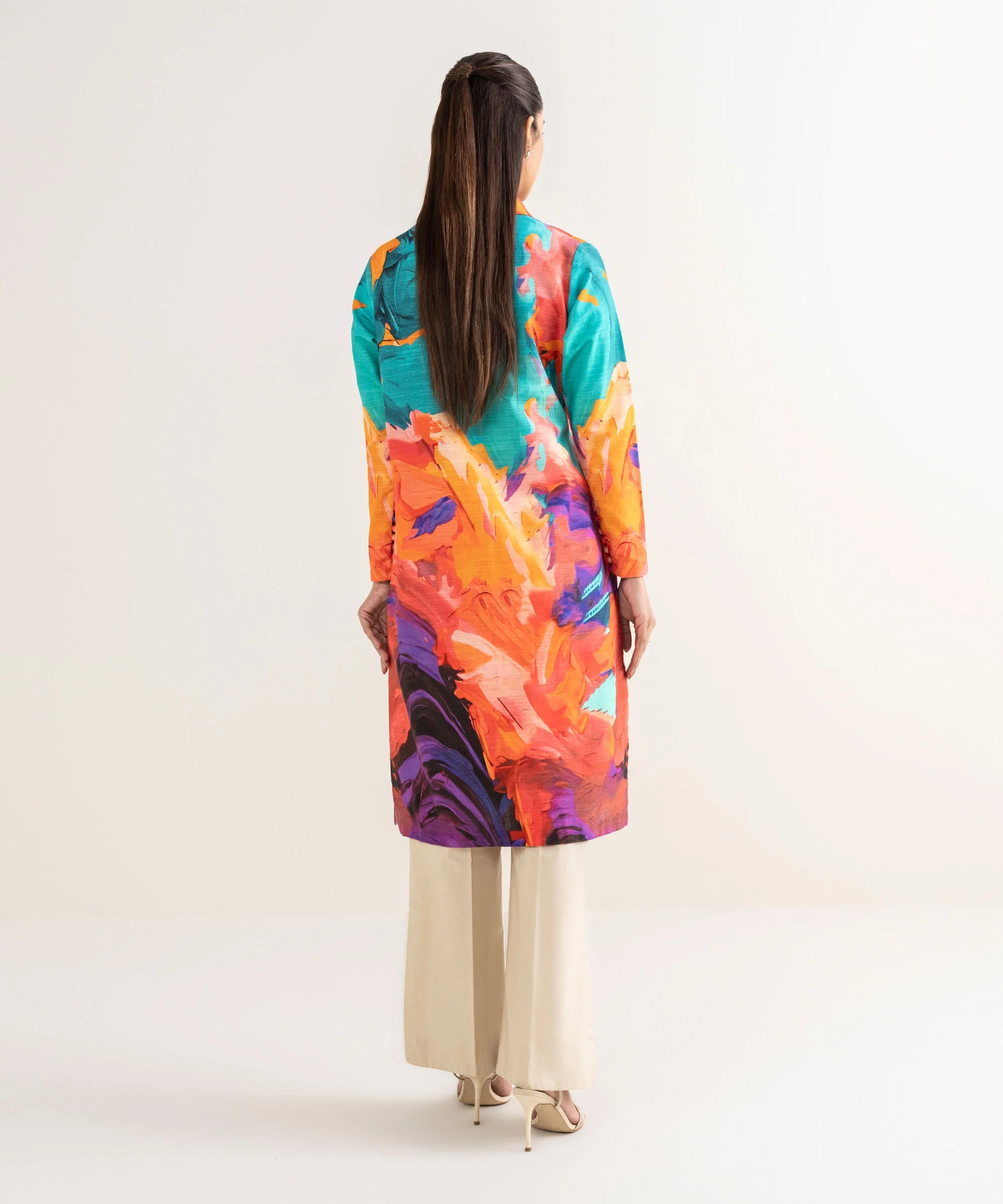 Printed Khaddar Shirt