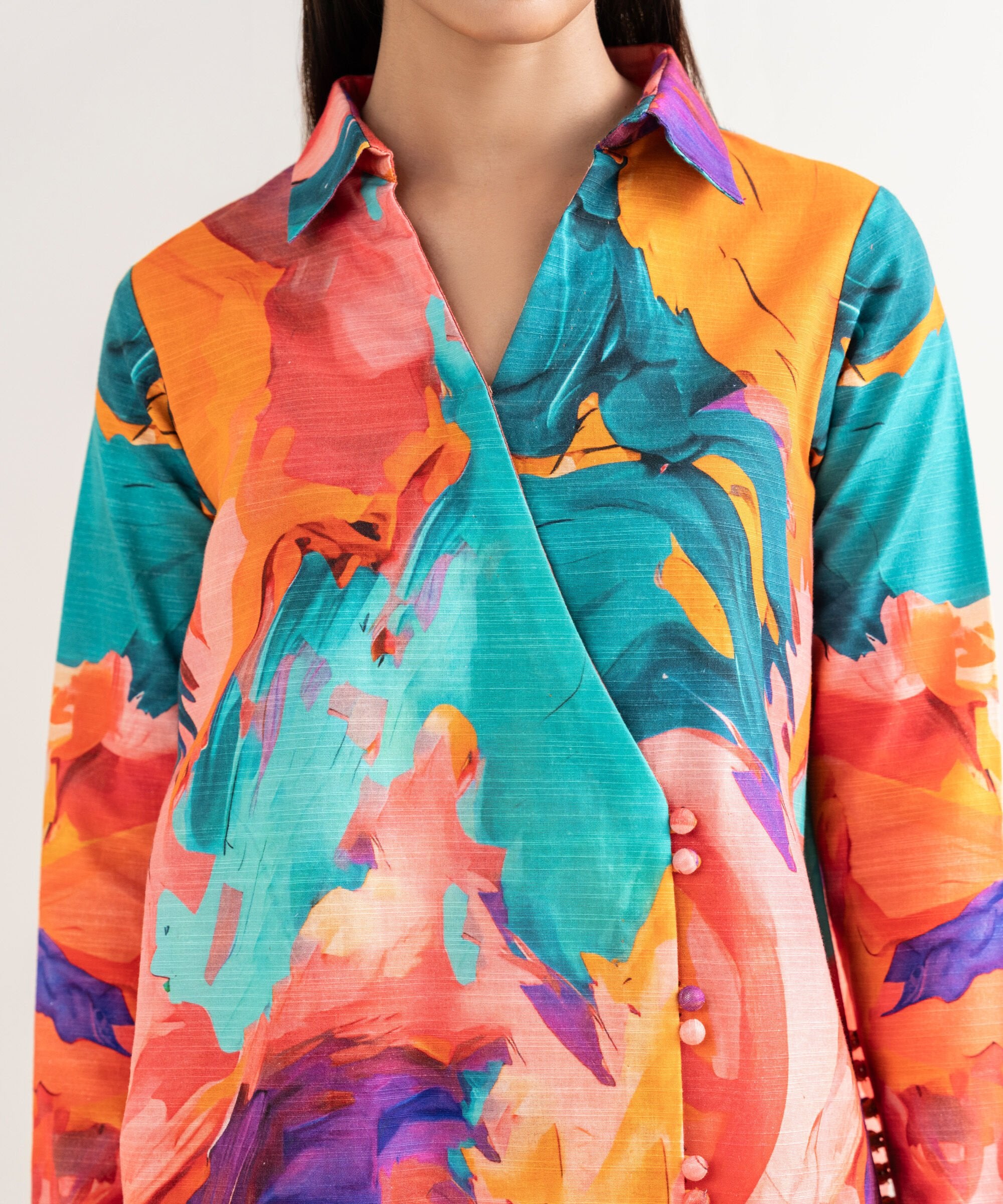Printed Khaddar Shirt
