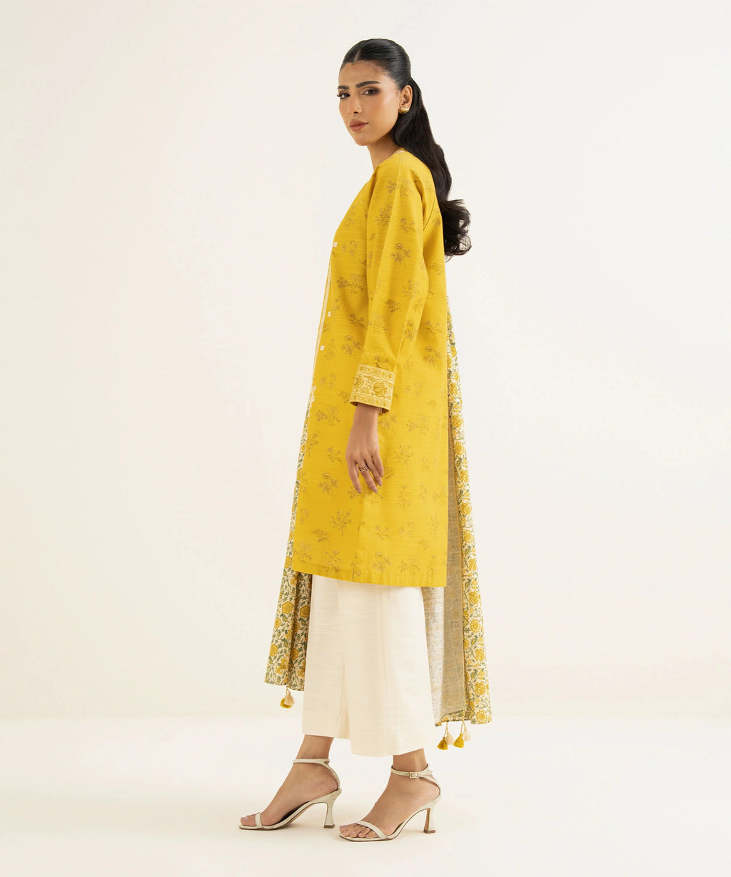 2 Piece - Embroidered Khaddar Suit