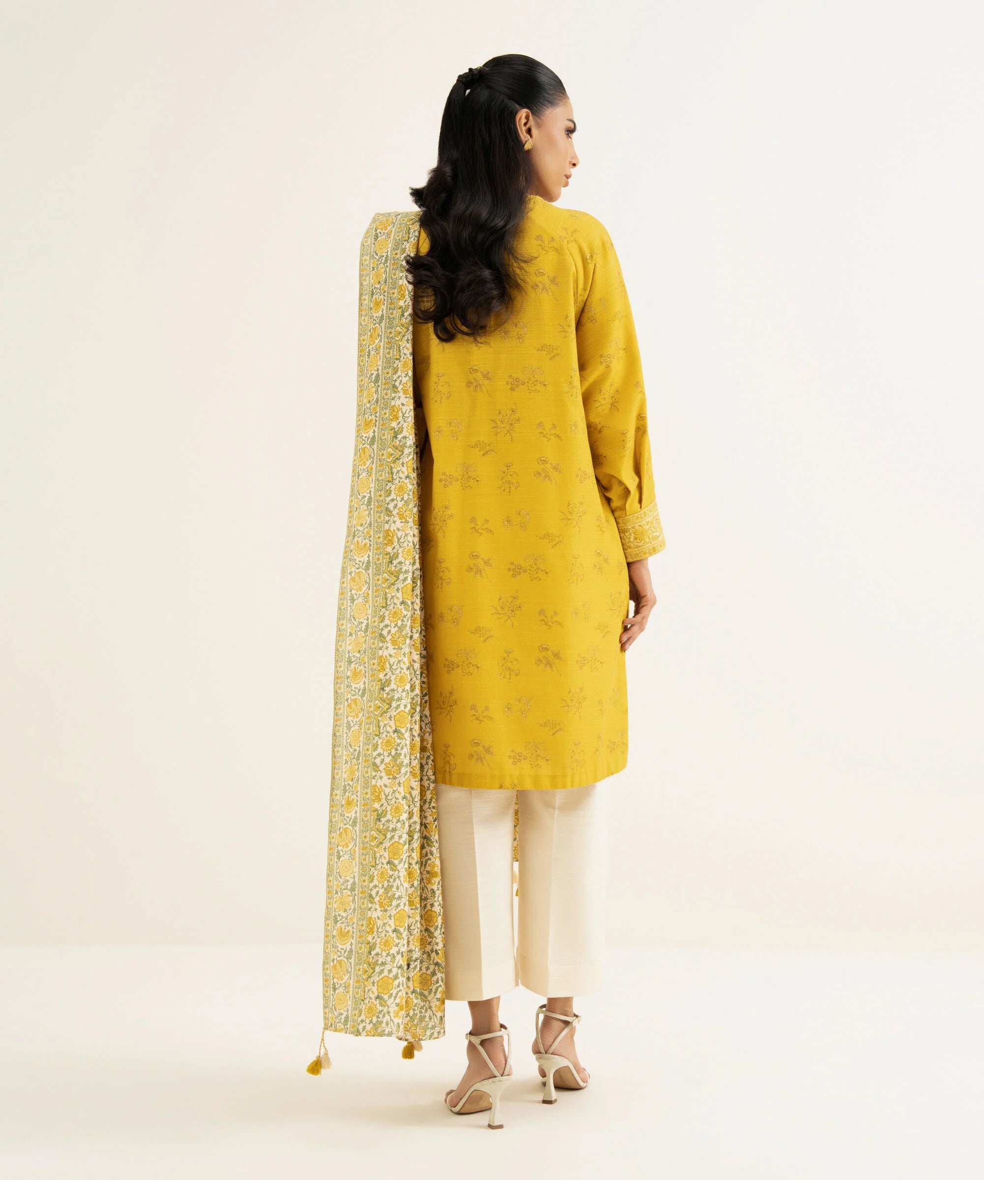 2 Piece - Embroidered Khaddar Suit