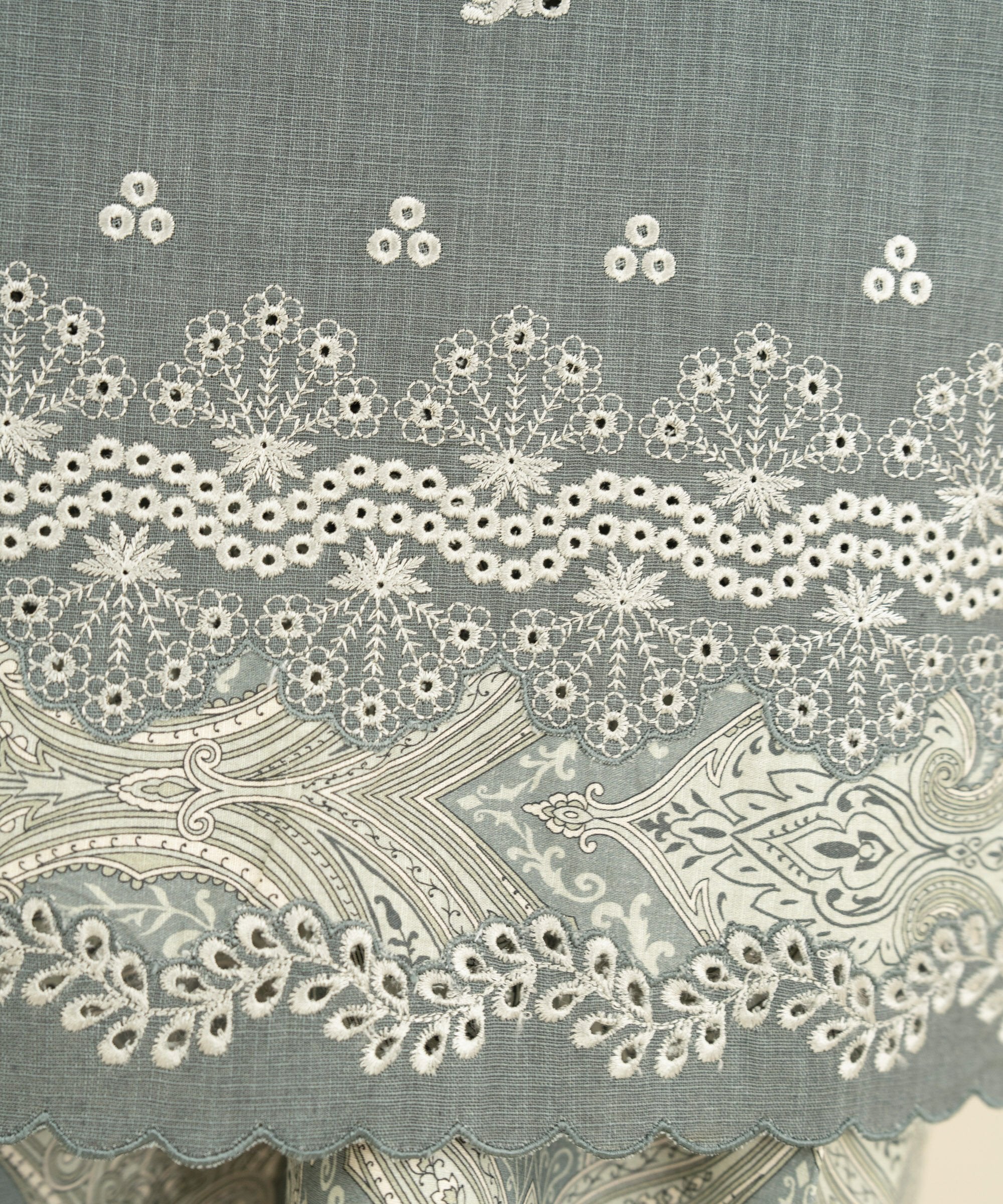 2 Piece - Embroidered Crosshatch Suit