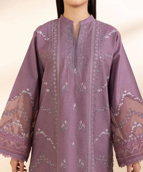 2 Piece - Embroidered Dobby Suit