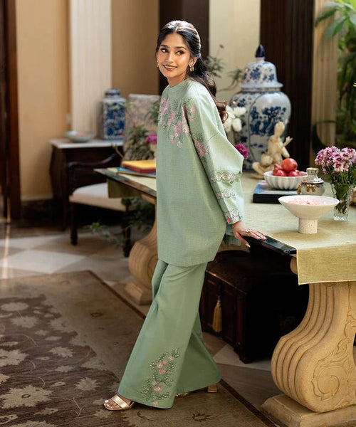 2 Piece - Embroidered Dobby Suit