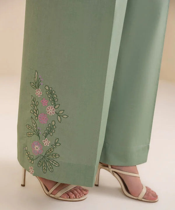 2 Piece - Embroidered Dobby Suit