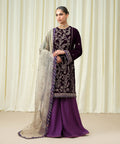 3 Piece - Embroidered Velvet Suit