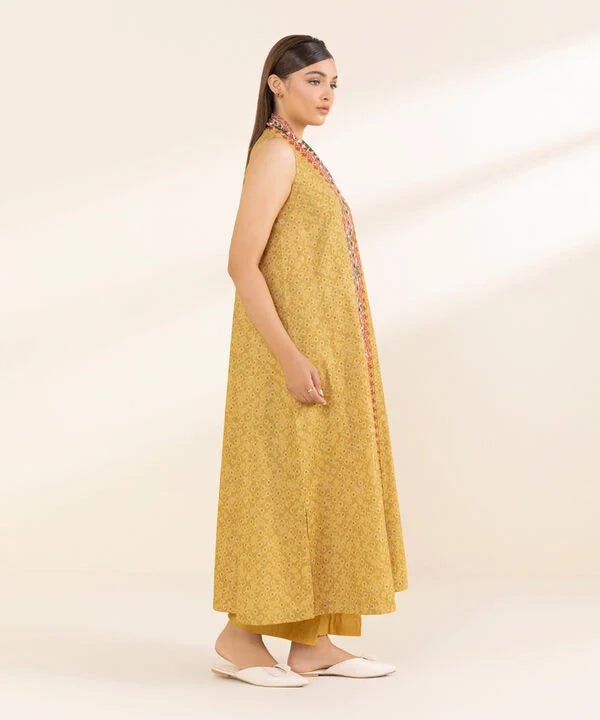 3 Piece - Embroidered Net Suit