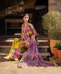 3 Piece - Printed Cotton Suit