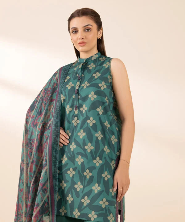 3 Piece - Printed Lawn Suit