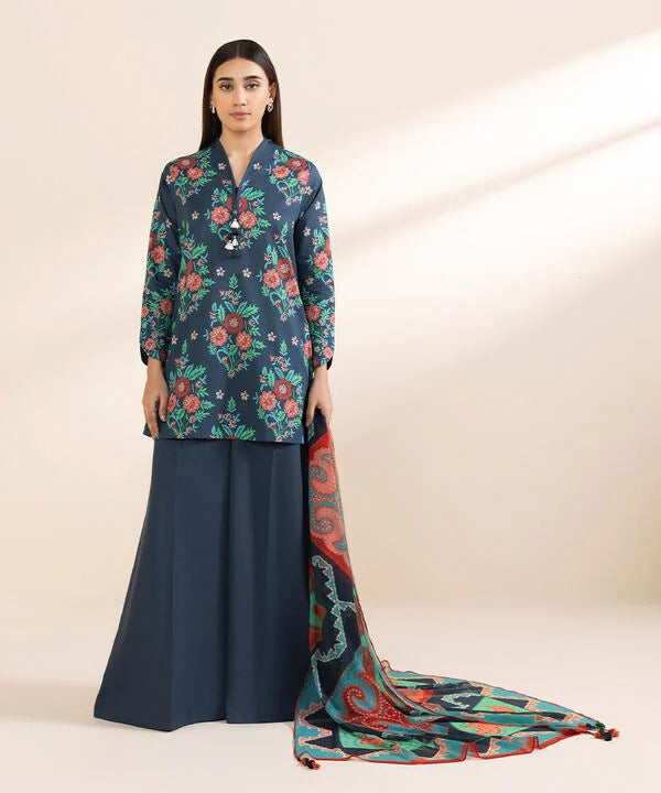 3 Piece - Printed Lawn Suit