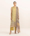 3 Piece - Printed Light Linen Suit