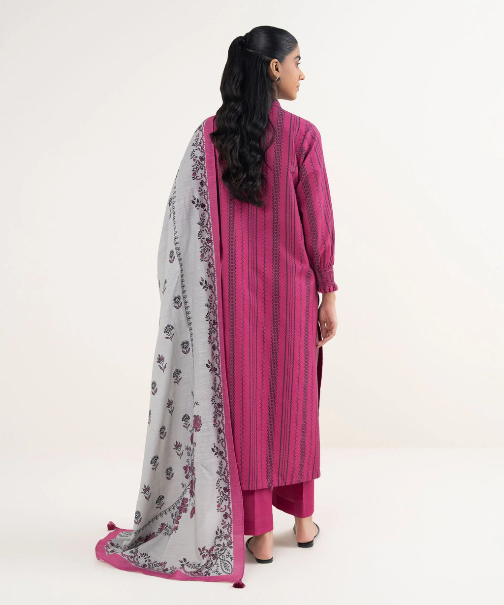 3 Piece - Printed Light Khaddar Suit