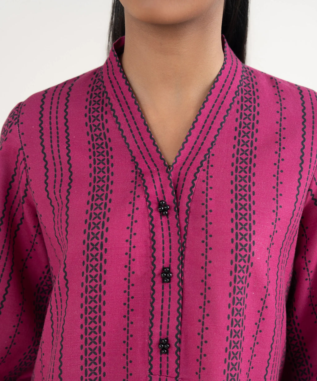 3 Piece - Printed Light Khaddar Suit