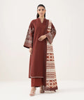 3 Piece - Printed Light Khaddar Suit