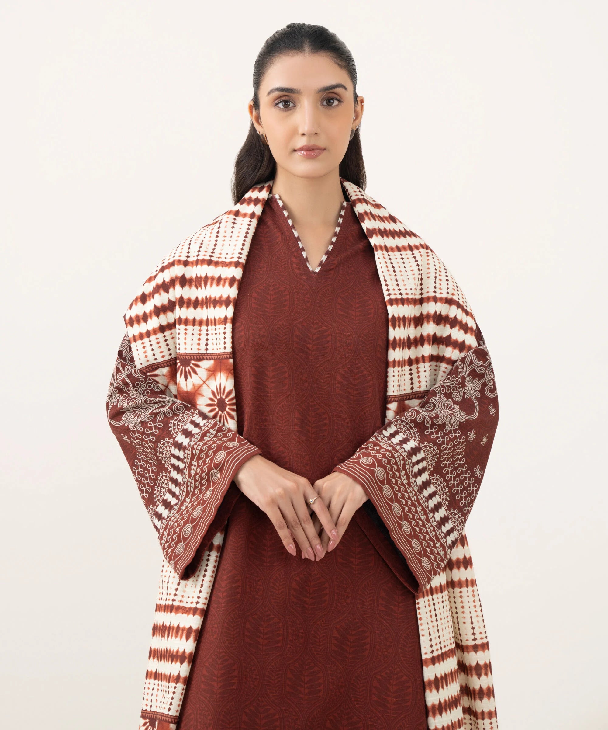 3 Piece - Printed Light Khaddar Suit