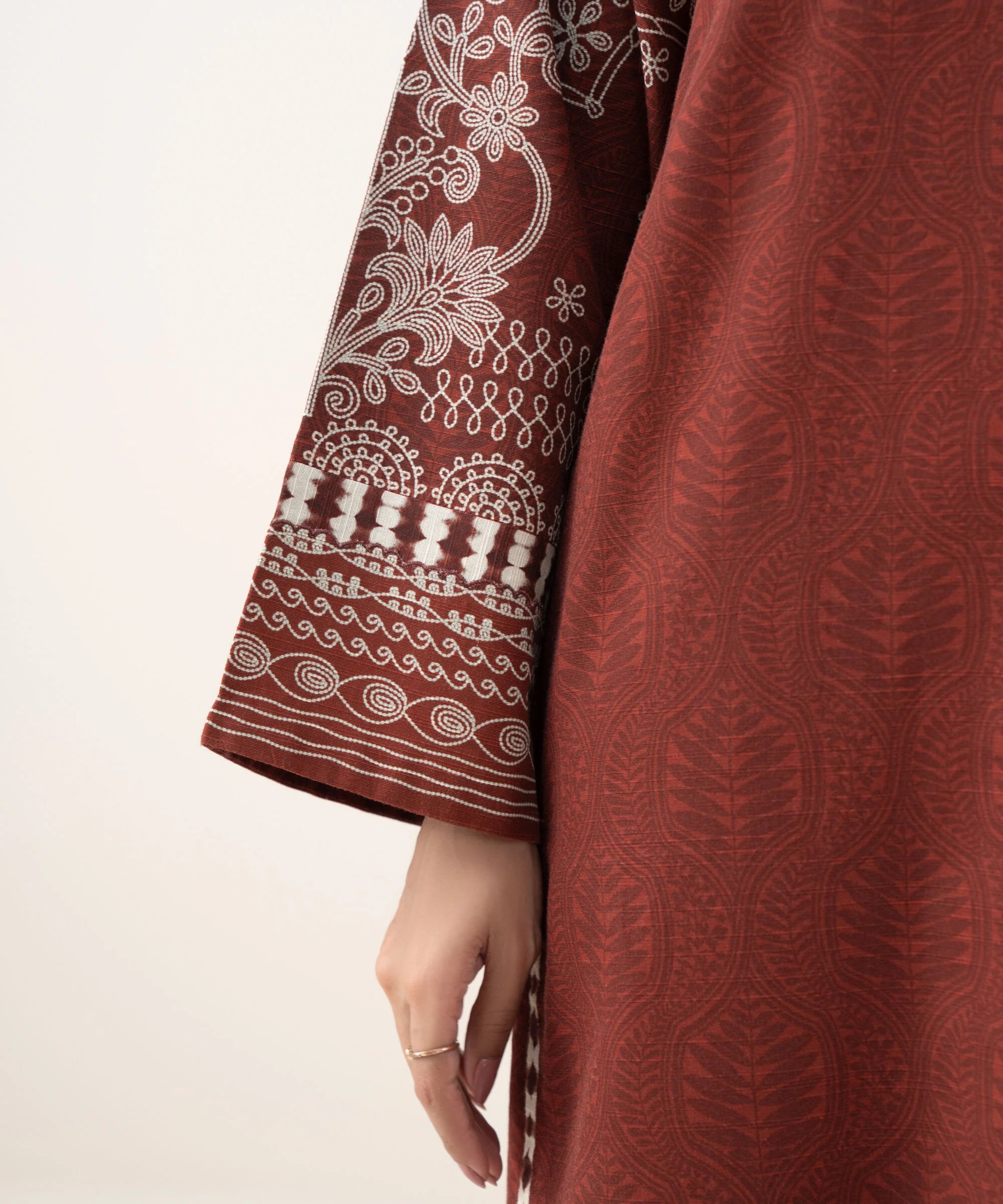 3 Piece - Printed Light Khaddar Suit