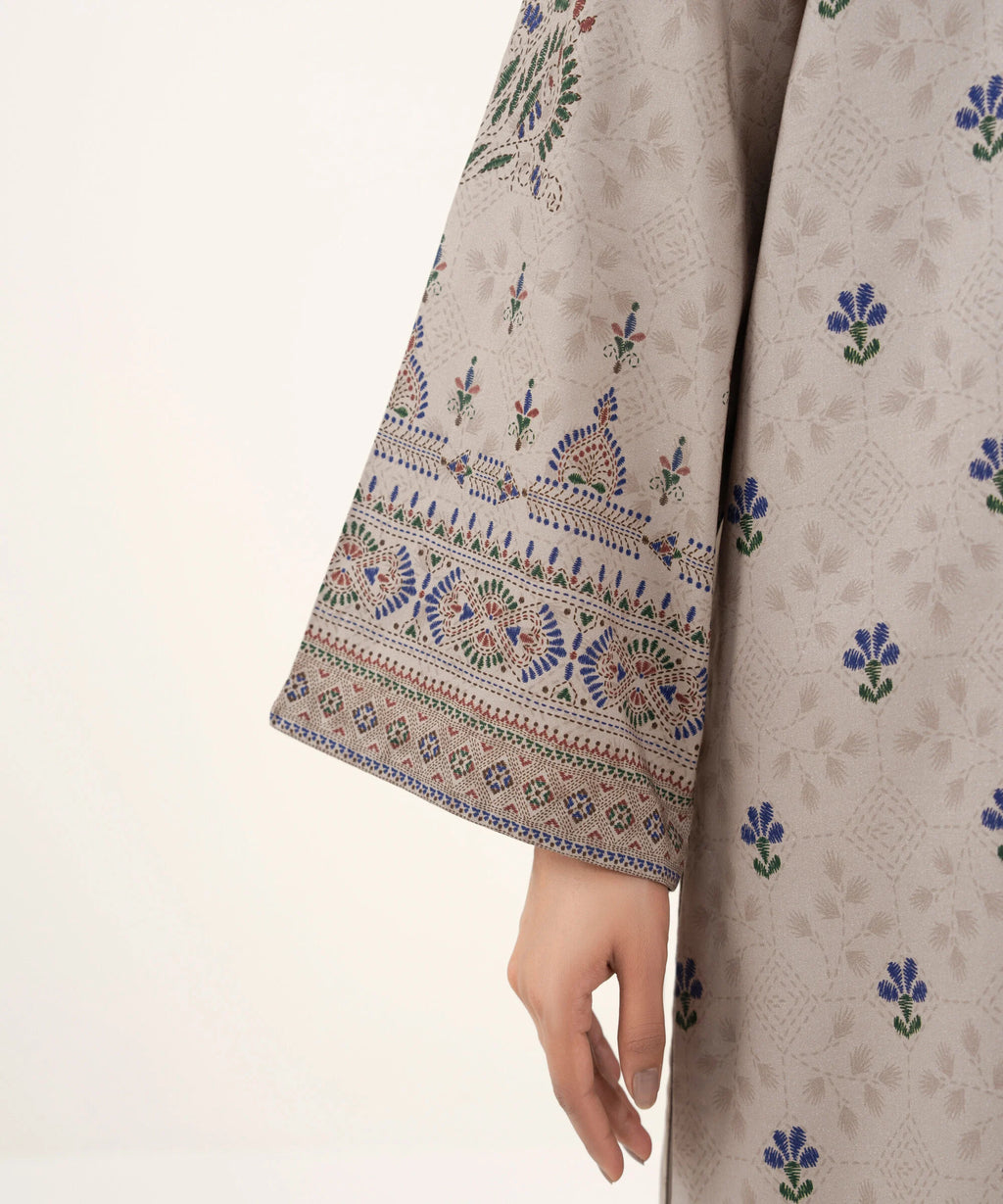 3 Piece - Printed Linen Suit