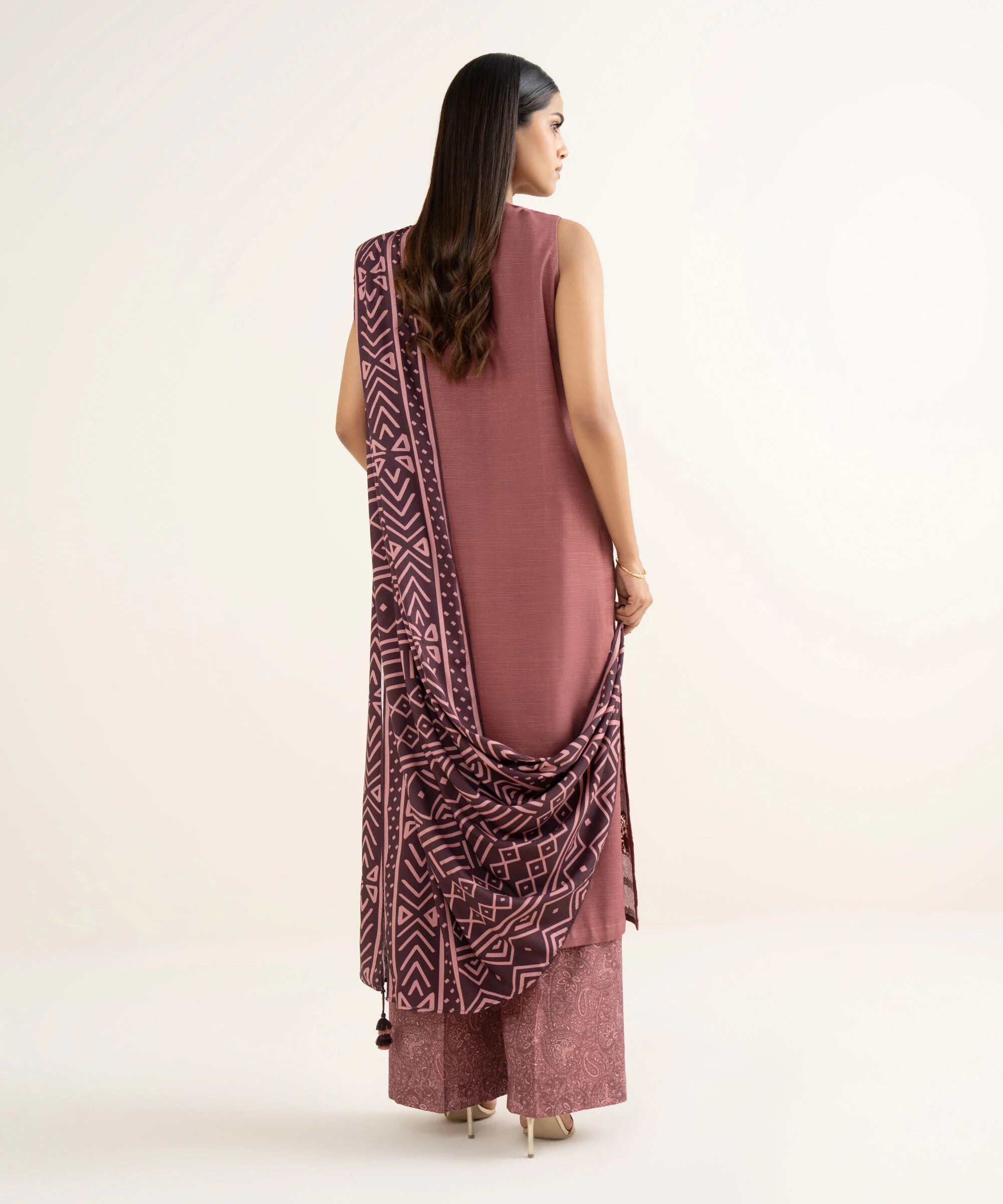 3 Piece - Embroidered Khaddar Suit