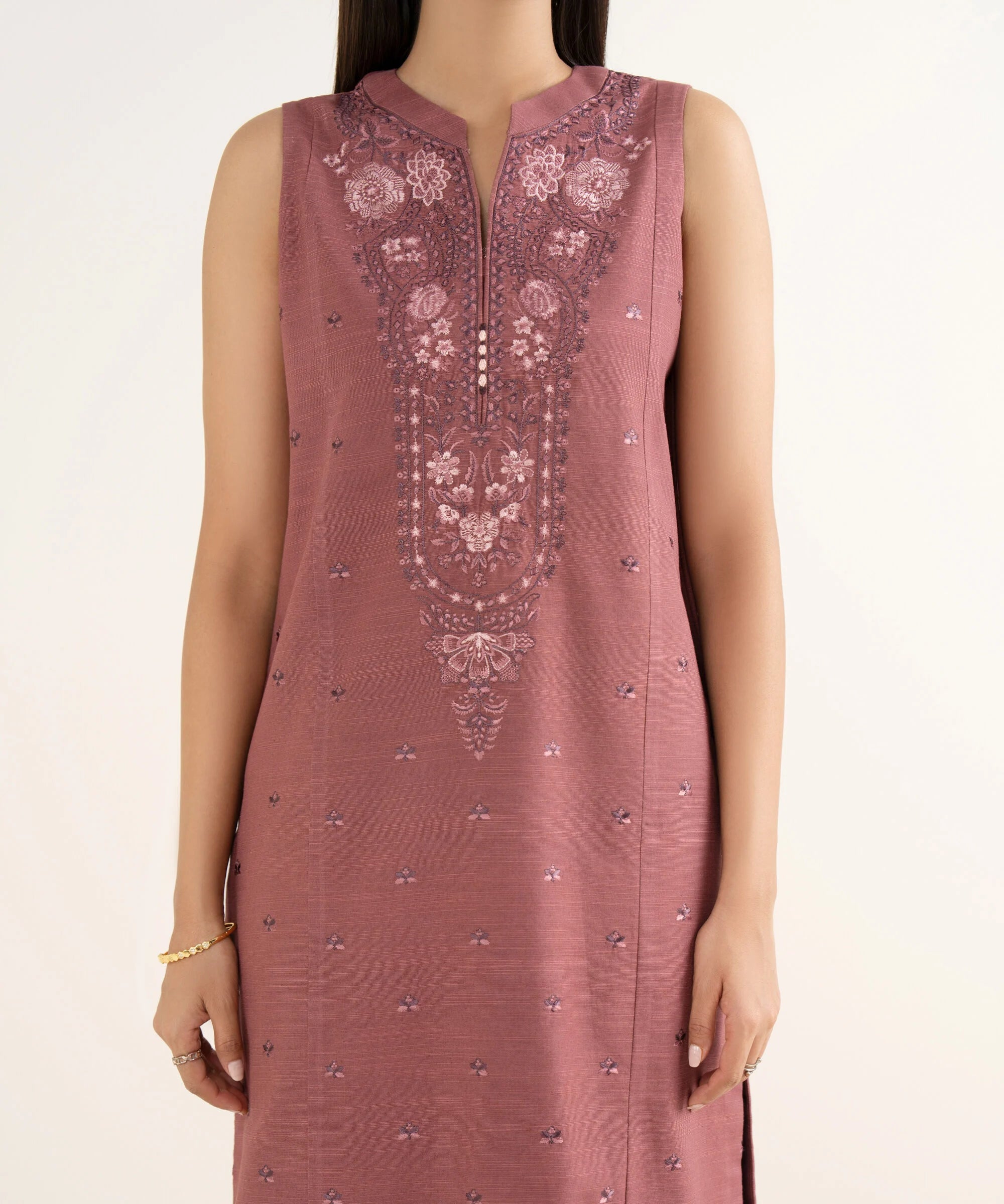 3 Piece - Embroidered Khaddar Suit