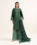 3 Piece - Embroidered Khaddar Suit