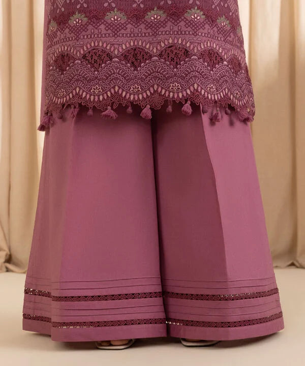 3 Piece - Embroidered Dobby Suit