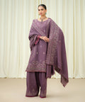 3 Piece - Embroidered Karandi Suit