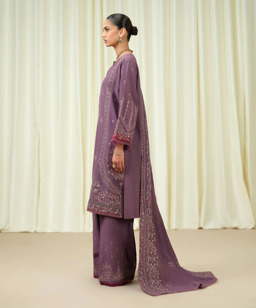 3 Piece - Embroidered Karandi Suit