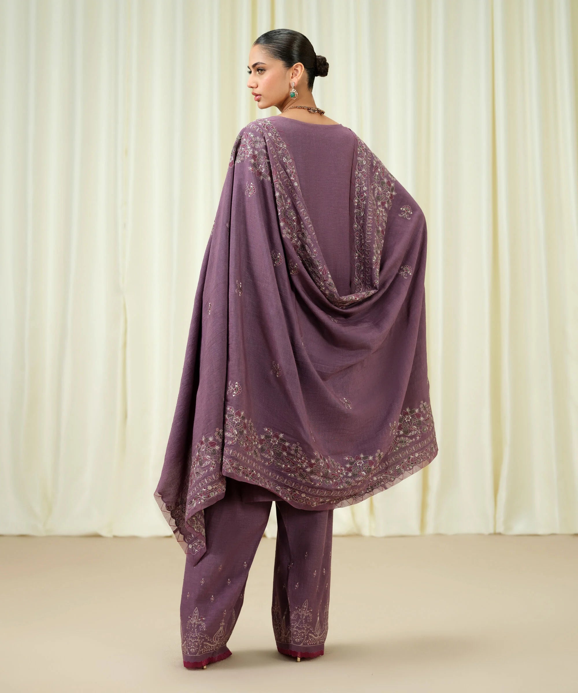 3 Piece - Embroidered Karandi Suit