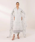 3 Piece - Embroidered Cambric Suit