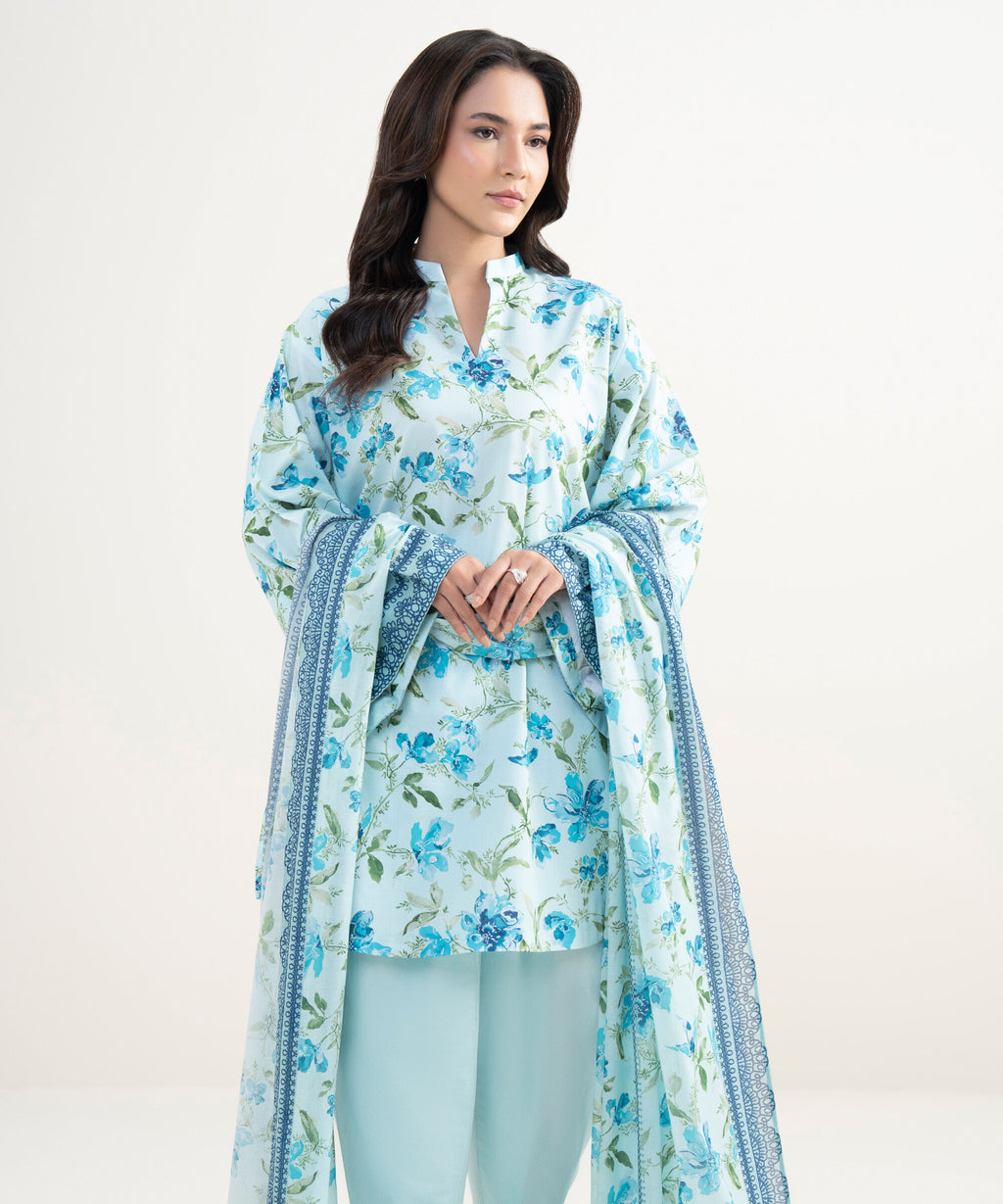 3 Piece - Printed Lawn Suit